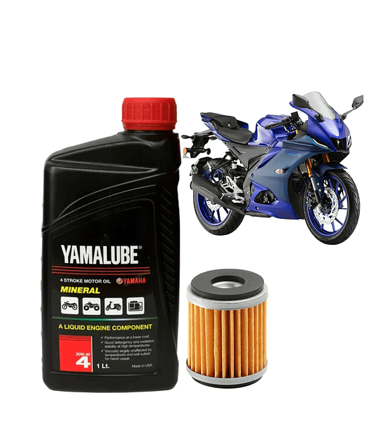 Kit Mantencion R15 V2 Yamalube Mineral 1L Aceite + filtro 