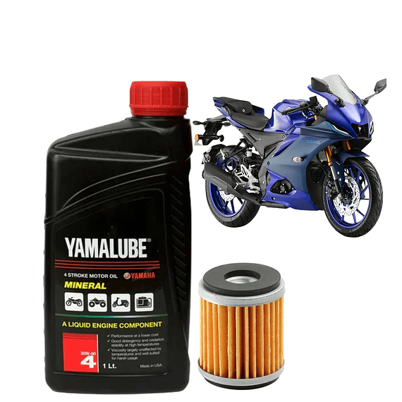 Kit Mantencion R15 V2 Yamalube Mineral 1L Aceite + filtro 
