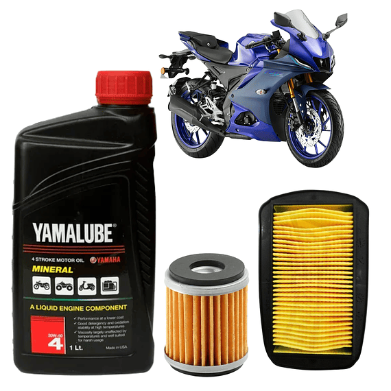 KIT MANTENCIÓN YAMAHA R15 V2 1L ACEITE + FILTROS