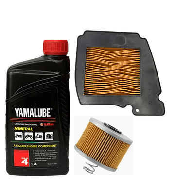 Kit De Mantención Yamalube 20w50 Mineral Fz Carburada + Filtros