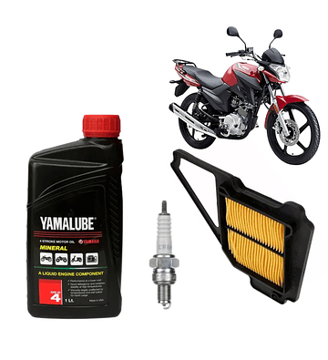 Kit Mantencion Ybr 125 / Ybr Z 125 Yamaha 1L yamalube + filtro + bujia