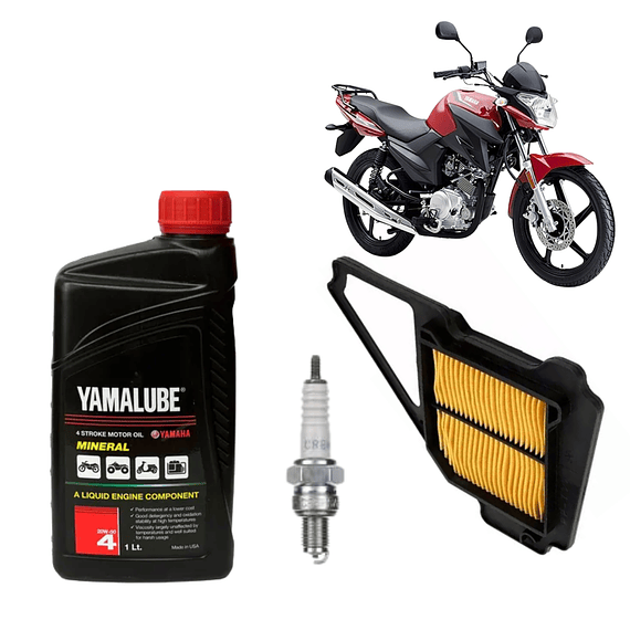 Kit Mantencion Ybr 125 / Ybr Z 125 Yamaha 1L yamalube + filtro + bujia