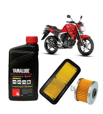 Kit Mantención Yamalube 20W-50 Mineral Yamaha FZN150 + Filtros