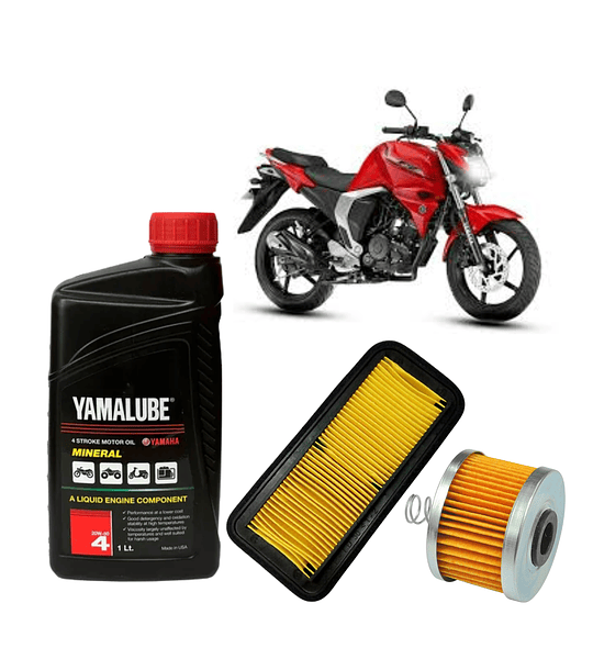 Kit Mantención Yamalube 20W-50 Mineral Yamaha FZN150 + Filtros