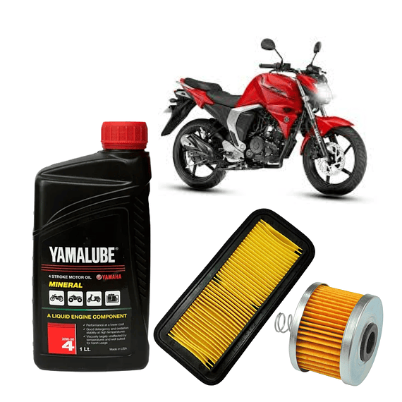 Kit Mantención Yamalube 20W-50 Mineral Yamaha FZN150 + Filtros
