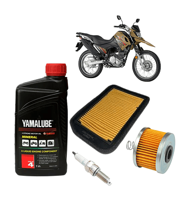 Kit de Mantención Yamalube Mineral 20W-50 para Yamaha XTZ 150 + Filtros + Bujía