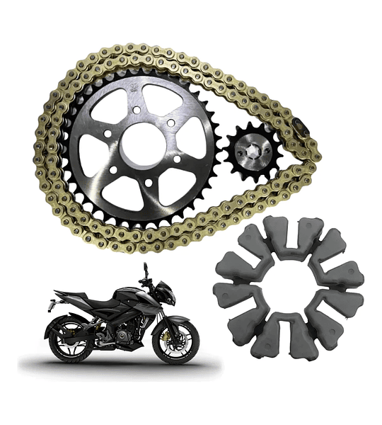 Kit De Transmision Pulsar Ns 200 / Rs 200 + Damper