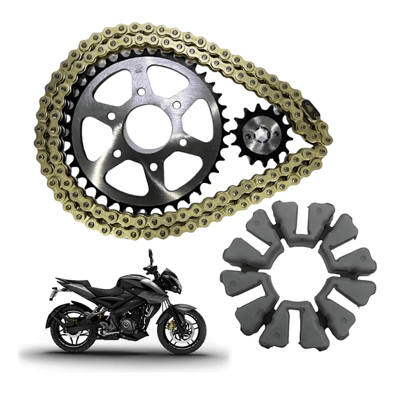 Kit De Transmision Pulsar Ns 200 / Rs 200 + Damper