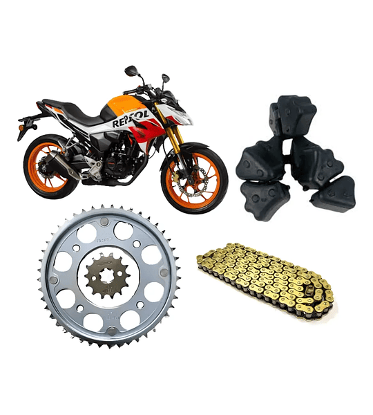 Kit De Transmisión O Arrastre Para Honda Cb 190 + Damper