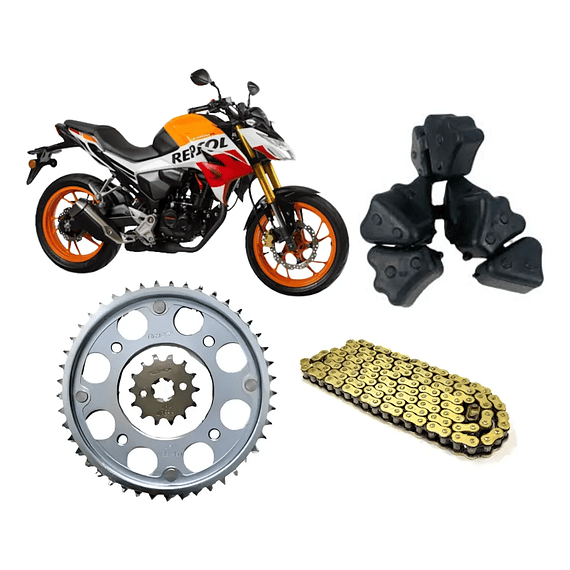 Kit De Transmisión O Arrastre Para Honda Cb 190 + Damper