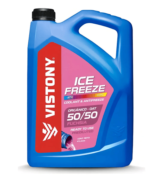 Refrigerante Anticongelante Vistony 50/50 Rosado 4litros Color Rosa