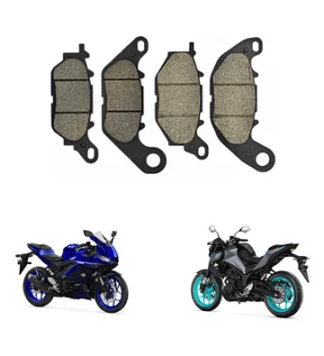 Kit Pastillas Freno Delantera + Trasera Yamaha MT-03 Alta Calidad