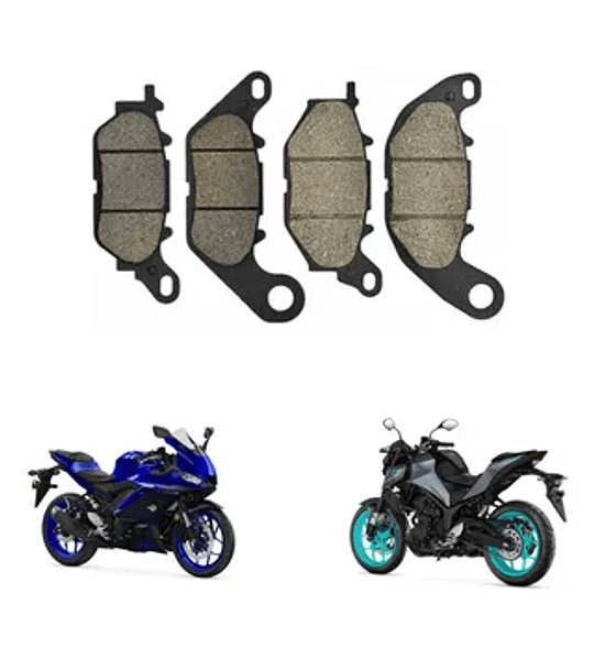 Kit Pastillas Freno Delantera + Trasera Yamaha MT-03 Alta Calidad