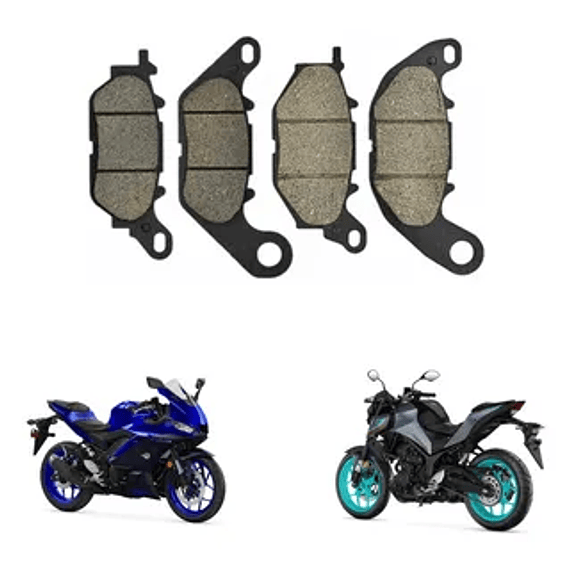 Kit Pastillas Freno Delantera + Trasera Yamaha MT-03 Alta Calidad