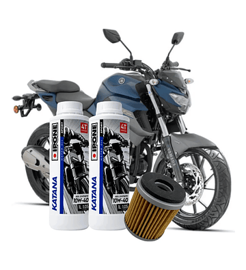 Kit Mantencion Ipone 10w40 Full Sintetico Para Yamaha Fz25