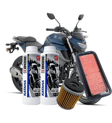Kit Mantención Ipone 10W-40 Full Sintético para Yamaha FZ25 + Filtros
