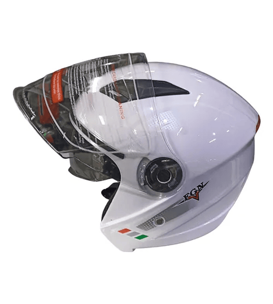 Casco Abierto Fgn Con Lente Negro Y Visera Para Motociclista