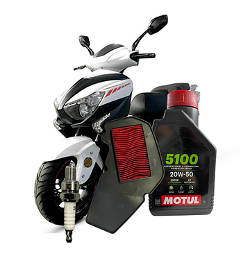 Kit Mantencion Scooter Matrix 150 motul 5100 20w50