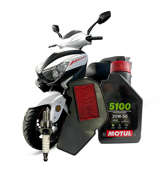 Kit Mantencion Scooter Matrix 150 motul 5100 20w50