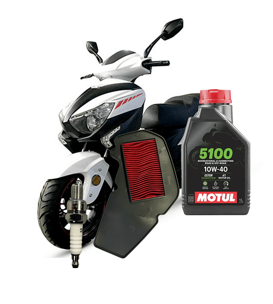 Kit Mantencion Scooter Matrix 150 motul 5100 10w40