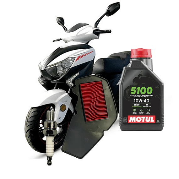 Kit Mantencion Scooter Matrix 150 motul 5100 10w40