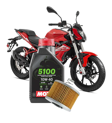 Kit De Mantención Benelli Tnt 150i 5100 10w40 + Filtro De Aceite 