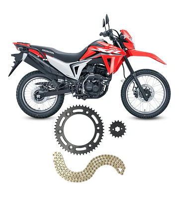 Kit De Arrastre Para Honda Xrl 190 Catalina + Piñón + Cadena