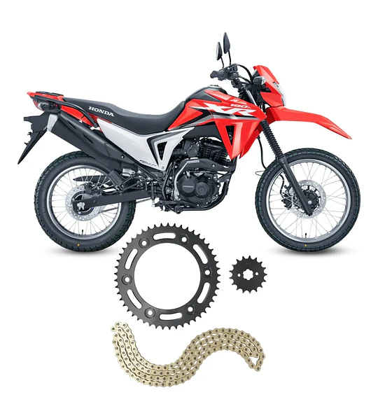 Kit De Arrastre Para Honda Xrl 190 Catalina + Piñón + Cadena