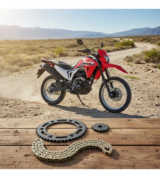 Kit De Arrastre Para Honda Xrl 190 Catalina + Piñón + Cadena