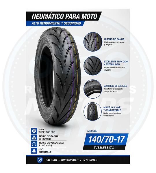 NEUMATICO 140/70/17 YANKO