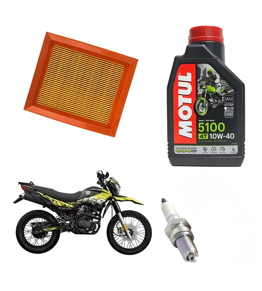 Kit Mantencion (filtro, Bujia, Aceite 5100) Moto Um Dsr 200