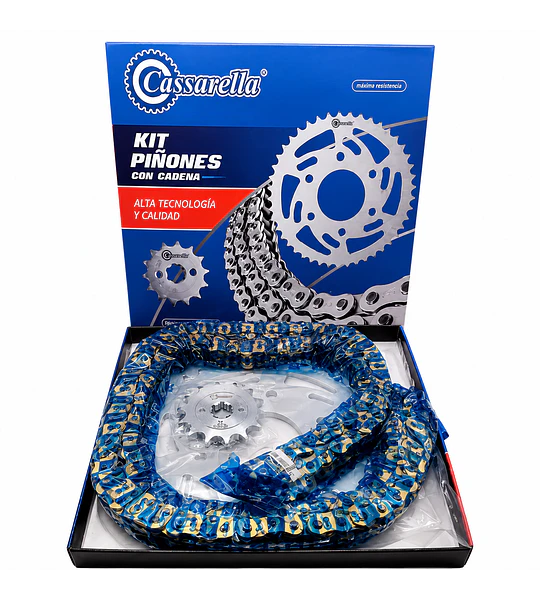 KIT TRANSMISION KTM DUKE 200 6 PERNOS ORRING DORADA MARCA: CASSARELLA
