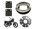 Pastillas Delanteras Y Balatas + Damper Sbr 150