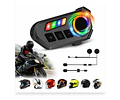 Intercomunicador Bluetooth Para Casco De Moto Con Micrófono Y Auriculares