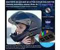 Intercomunicador Bluetooth Para Casco De Moto Con Micrófono Y Auriculares