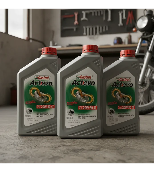 Aceite Para Motor Castrol Semi-sintético 20w-50 Para Moto 3l