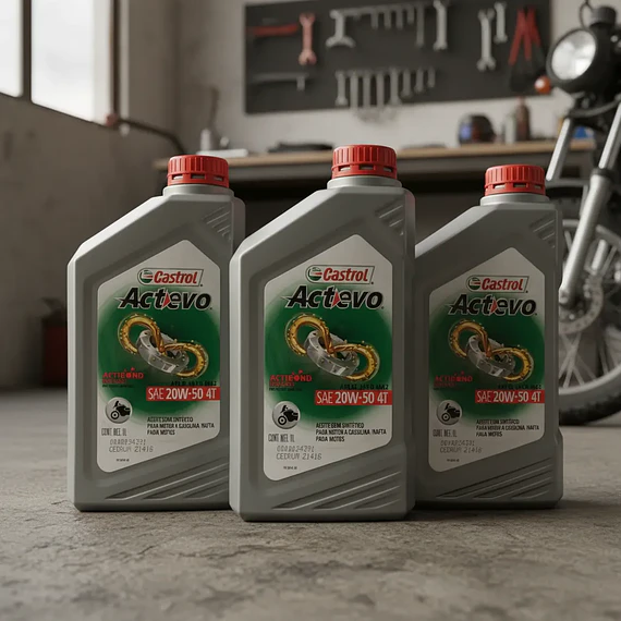 Aceite Para Motor Castrol Semi-sintético 20w-50 Para Moto 3l