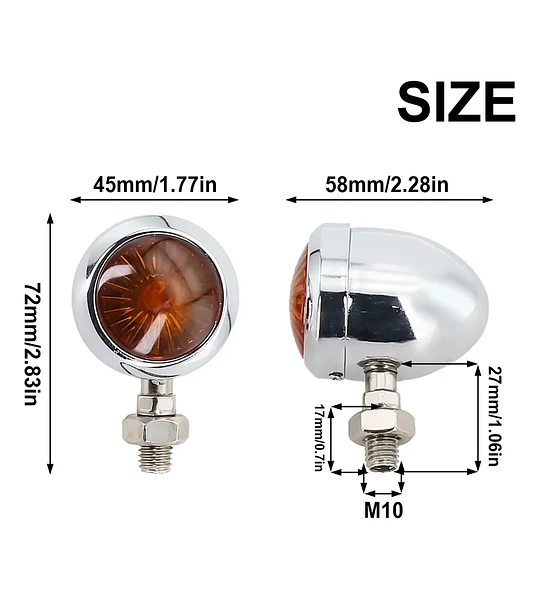Intermitente Luz Indicadora Metálica