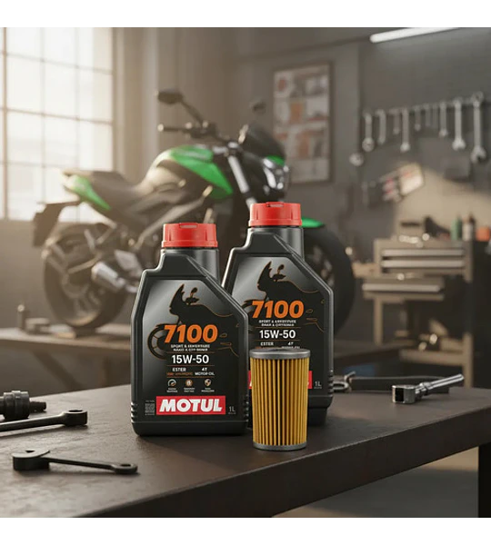 Kit De Mantencion Motul15w50 Full Sintetico Dominar 400