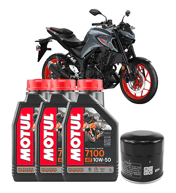 Kit De Mantención 10w50 Sintético Motul 3l Mt03 + Filtro