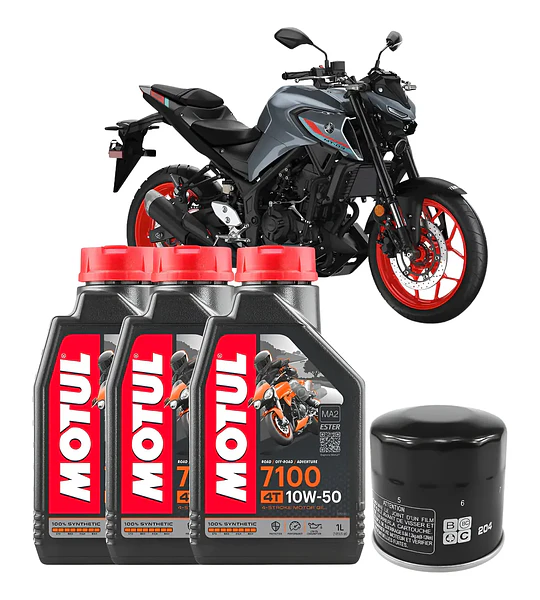Kit De Mantención 10w50 Sintético Motul 3l Mt03 + Filtro