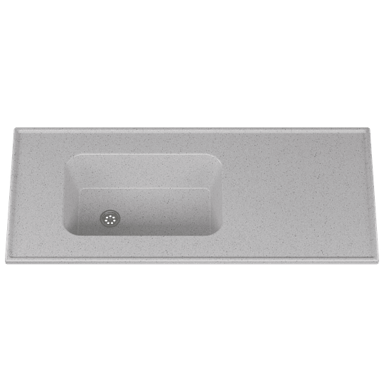 Cubierta de Cocina con Lavaplatos Integrado de Mármol Sintético 120 cm x 53 cm