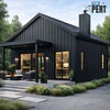 Metal Siding Negro Tres Lamas 38.3x380cm