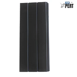 Metal Siding Negro Tres Lamas 38.3x380cm