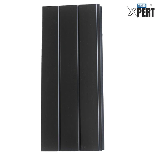 Metal Siding Negro Tres Lamas 38.3x380cm