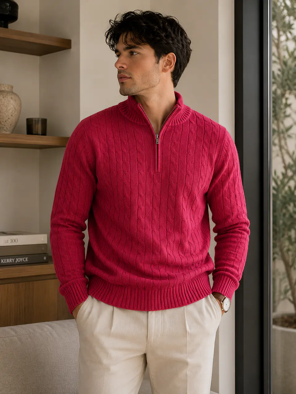 Sweater Izod Zip quarter Talla XL 1