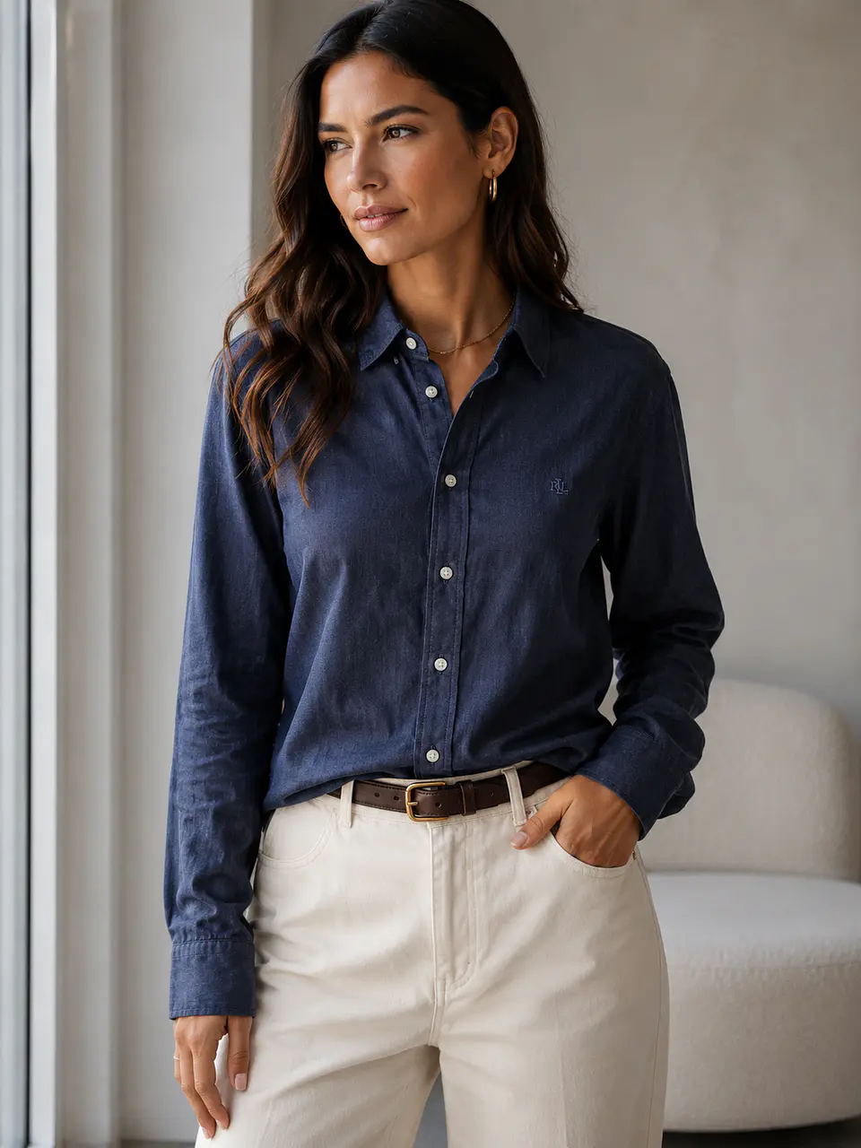 Camisa Lino lauren RL Talla XL 1