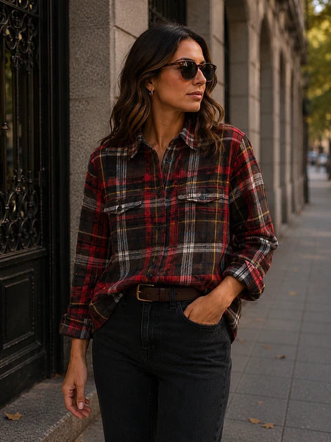Camisa Lauren 100% Lana Talla L