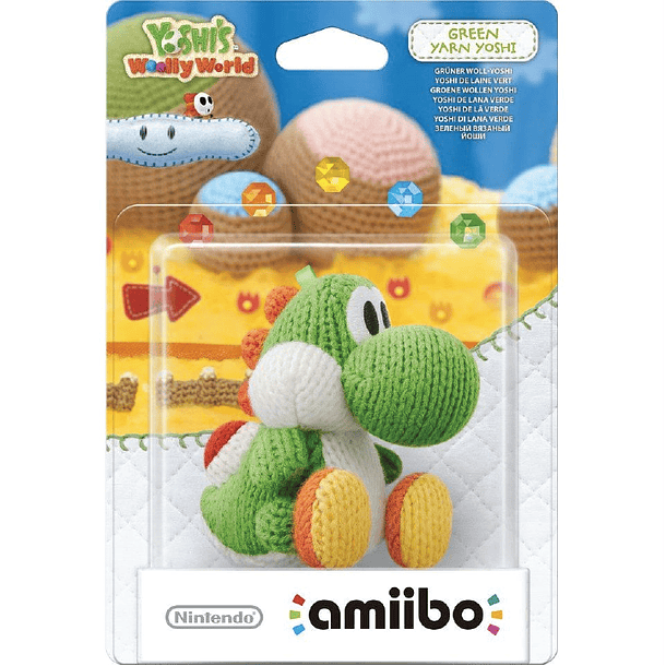  Amiibo Yoshi Green Yarn Yoshi's Woolly World  Figura Interactiva  1