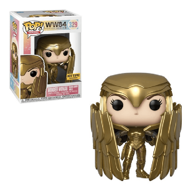 FUNKO POP WODER WOMAN 84 ARMADURA Y ESCUDO DORADO EDICIÓN ESPECIAL 